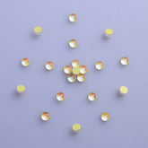 Mocha Yellow Mermaid Tears Glass Half Pearls Rhinestones For Nail Art WholesaleRhinestone